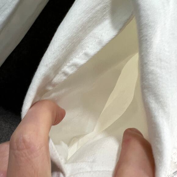 Susan Graver Stretch Denim Jacket with Contrast Trim White, Large - Picture 9 of 9